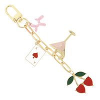 VEGAS NIGHT THEME BAG CHARM KEYCHAIN